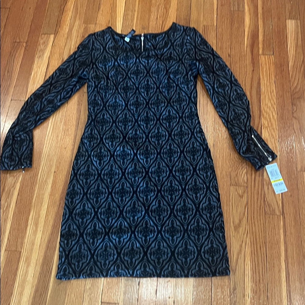 INC International Concepts Black and Gray Dress